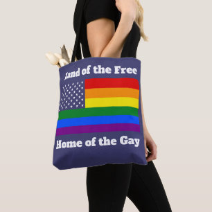 Bolsa Tote Bandeira da Diversidade do Orgulho Americano do Ar