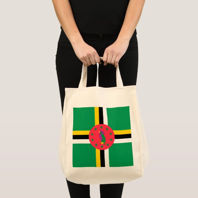 Bolsa Tote Bandeira da Domínica (Frente (produto))
