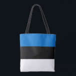 Bolsa Tote Bandeira da Estônia<br><div class="desc">Bandeira Patriótica da Estônia.</div>