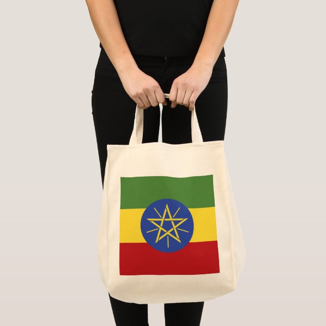 Bolsa Tote Bandeira da Etiópia (Frente (produto))