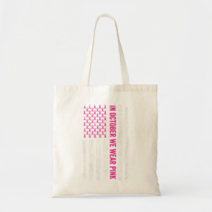 Bolsa Tote Bandeira da Fita de Sensibilização para o Cancer d