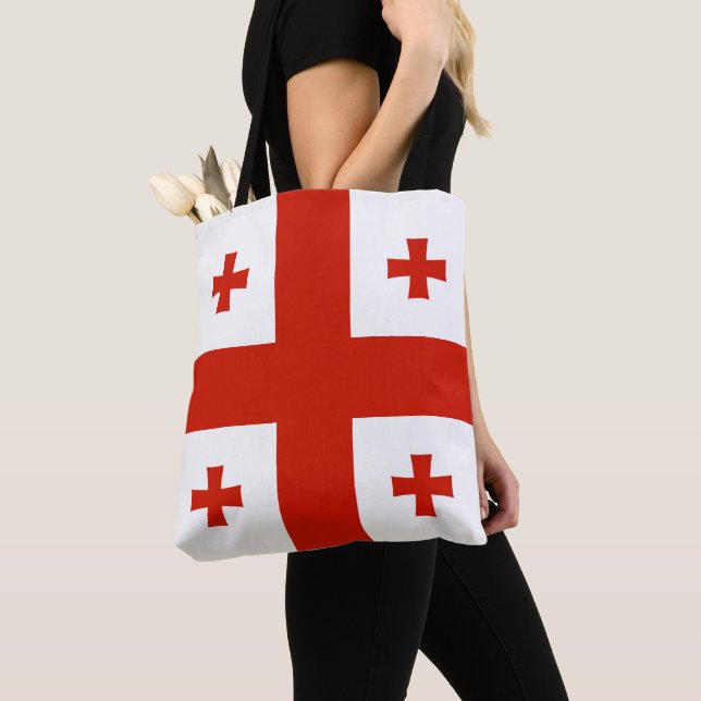 Bolsa Tote Bandeira da Geórgia (Close Up)