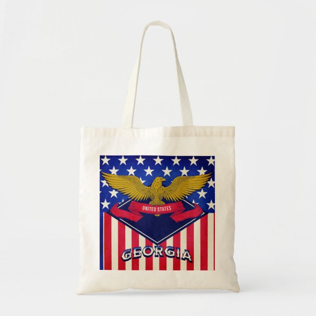 Bolsa Tote Bandeira da Geórgia EUA (Frente)