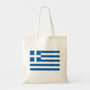 Bolsa Tote Bandeira da Grécia - Festa de Sacola Personalizad