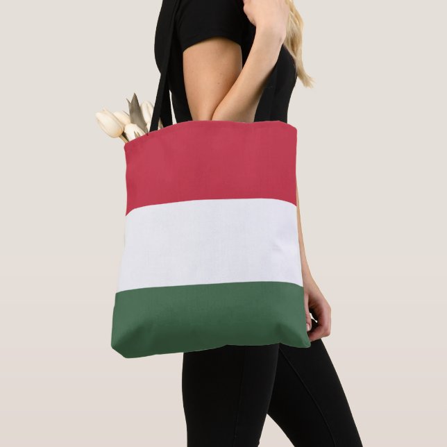 Bolsa Tote Bandeira da Hungria (Close Up)