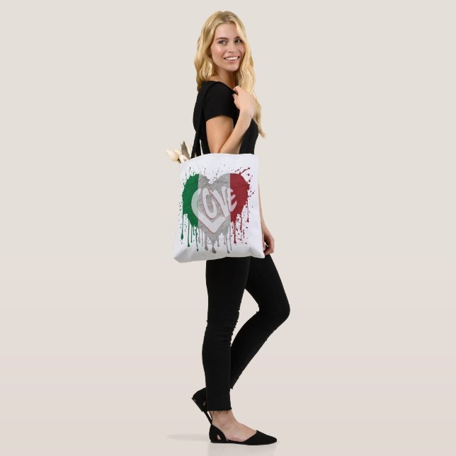 Bolsa Tote Bandeira da Itália Amor (No(a) Modelo)