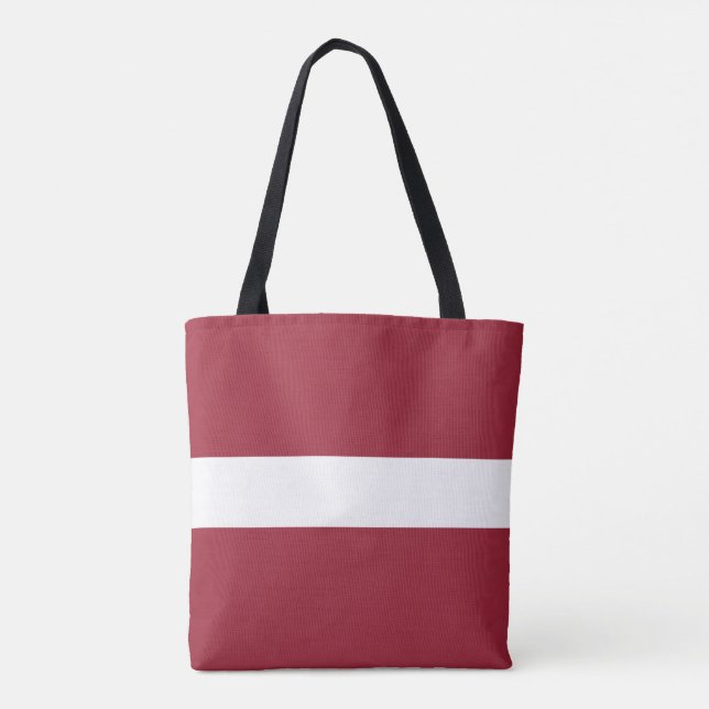 Bolsa Tote Bandeira da Letónia (Verso)