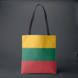Bolsa Tote Bandeira da Lituânia<br><div class="desc">Bandeira patriótica da Lituânia.</div>
