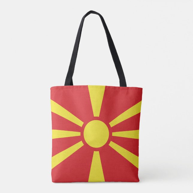 Bolsa Tote Bandeira da Macedônia do Norte (Verso)