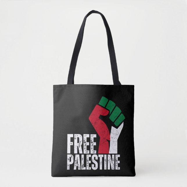 Bolsa Tote Bandeira da Palestina Livre - Liberdade para a Pal (Frente)