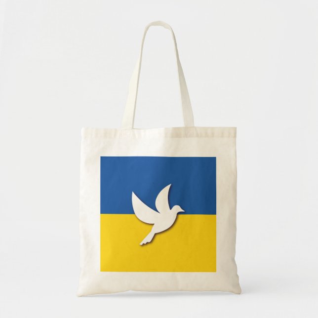 Bolsa Tote Bandeira da Porta de Paz da Ucrânia (Frente)