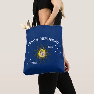 Bolsa Tote Bandeira da República Conch Key West Flórida