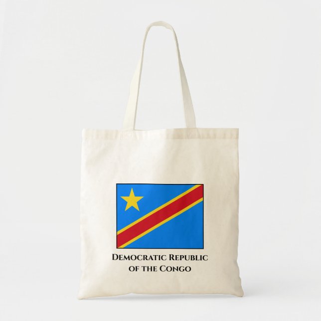 Bolsa Tote Bandeira da República Democrática do Congo (Frente)