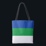 Bolsa Tote Bandeira da República Komi<br><div class="desc">Bandeira patriótica da República Komi</div>
