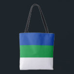 Bolsa Tote Bandeira da República Komi<br><div class="desc">Bandeira patriótica da República Komi</div>