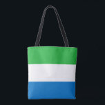 Bolsa Tote Bandeira da Serra Leoa<br><div class="desc">Bandeira patriótica da Serra Leoa.</div>