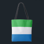 Bolsa Tote Bandeira da Serra Leoa<br><div class="desc">Bandeira patriótica da Serra Leoa.</div>