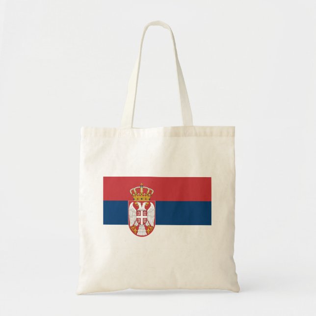 Bolsa Tote Bandeira da Sérvia (Frente)