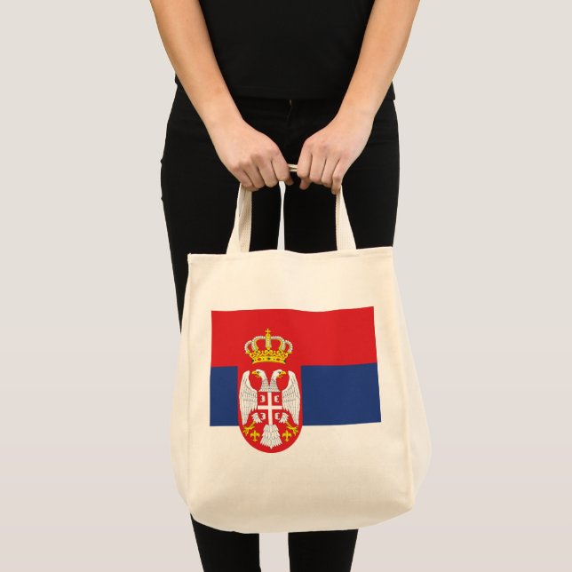 Bolsa Tote Bandeira da Sérvia (Frente (produto))