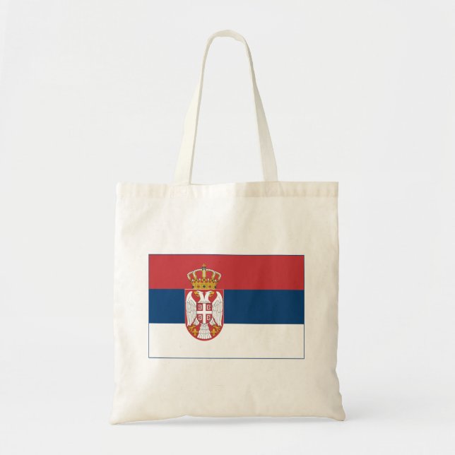 Bolsa Tote Bandeira da Sérvia (Frente)