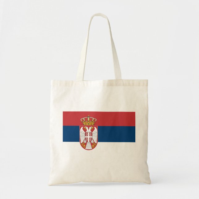 Bolsa Tote Bandeira da Sérvia (Frente)