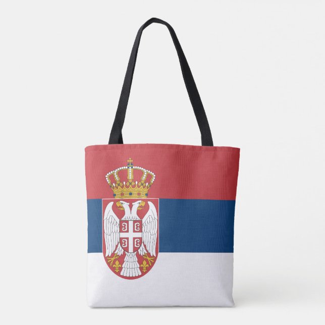 Bolsa Tote Bandeira da Sérvia (Verso)