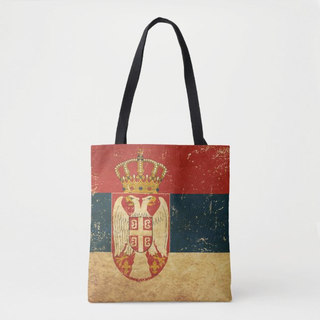 Bolsa Tote Bandeira da Sérvia (Frente)