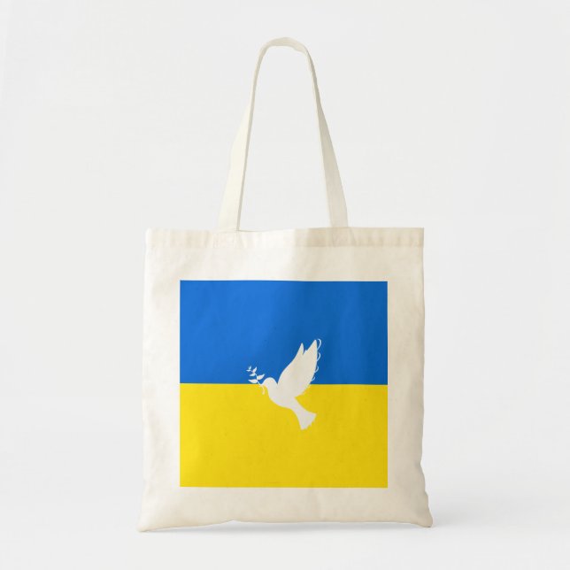 Bolsa Tote Bandeira da Ucrânia - Vara da Paz - Liberdade - Pa (Frente)