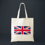 Bolsa Tote bandeira da União - Reino Unido<br><div class="desc">A bandeira da União ou da União é a bandeira nacional do Reino Unido. A bandeira tem também estatuto oficial em outros domínios da Commonwealth. É, por lei, uma bandeira oficial no Canadá e aí conhecida como a bandeira da União Real. O sinalizador combina três bandeiras: a cruz vermelha de...</div>