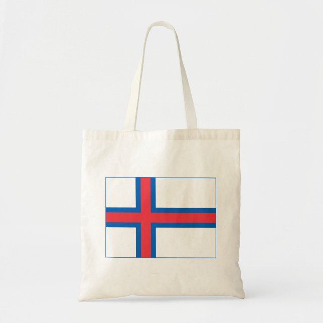Bolsa Tote Bandeira das Ilhas Faroé (Frente)