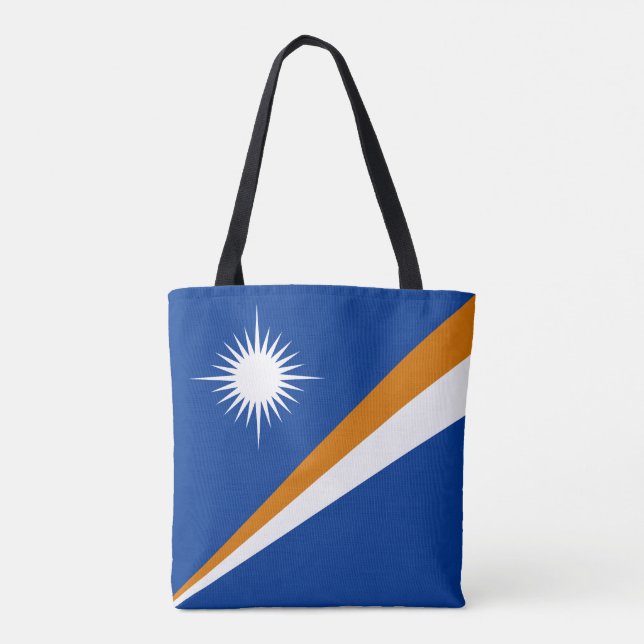 Bolsa Tote Bandeira das Ilhas Marshall (Verso)