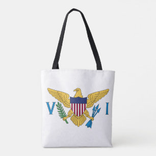 Bolsa Tote Bandeira das Ilhas Virgens Americanas Patriótica