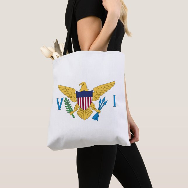 Bolsa Tote bandeira das Ilhas Virgens dos EUA (Close Up)
