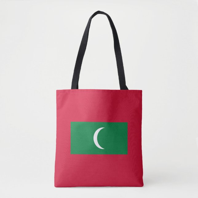Bolsa Tote Bandeira das Maldivas (Frente)