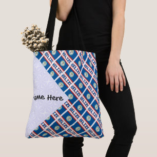 Bolsa Tote Bandeira de Belize em Mosaico Personalizado