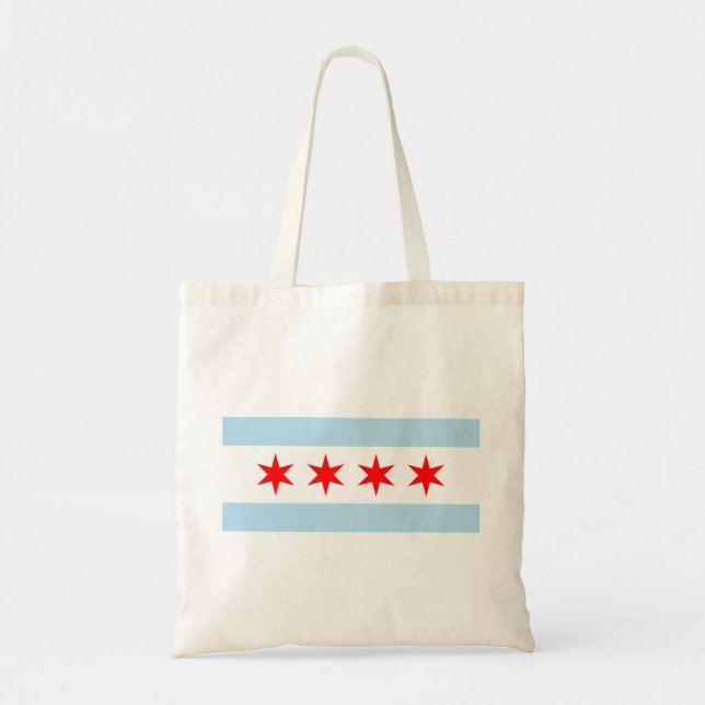 Bolsa Tote bandeira de Chicago (Frente)
