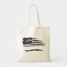 Bolsa Tote Bandeira de Cinza dos Oficiais de Ondas Grunge