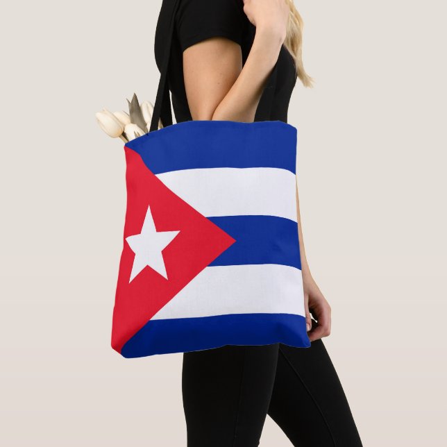 Bolsa Tote Bandeira de Cuba (Close Up)