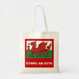 Bolsa Tote Bandeira de Galês, de "byth Cymru am",    o drag
