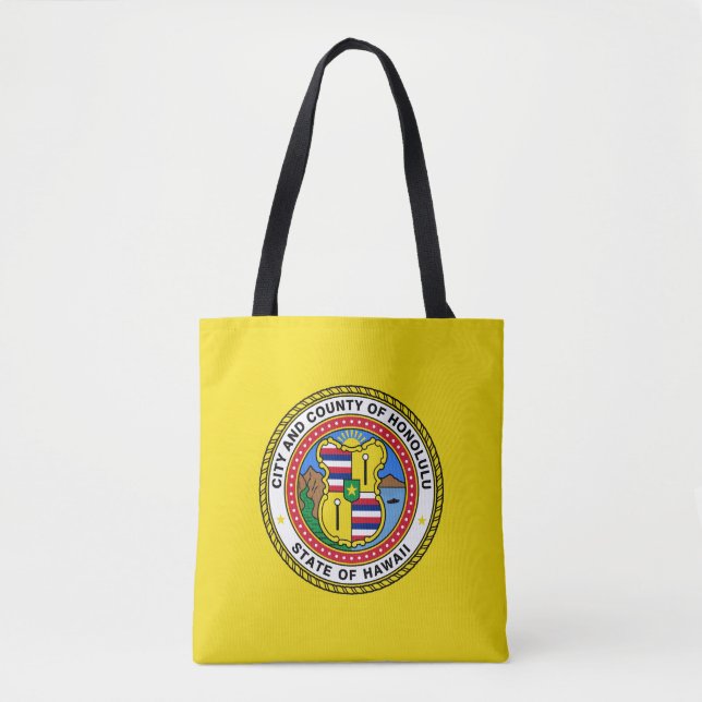 Bolsa Tote Bandeira de Honolulu, Havaí (Frente)
