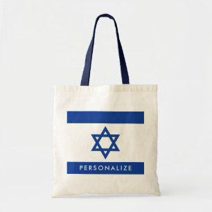Bolsa Tote Bandeira de Israelian da sacola do costume de