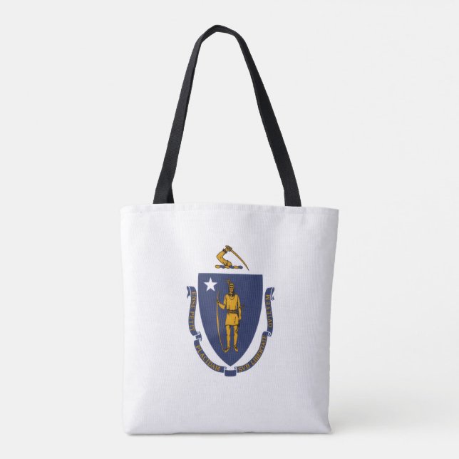 Bolsa Tote Bandeira de Massachusetts (Verso)