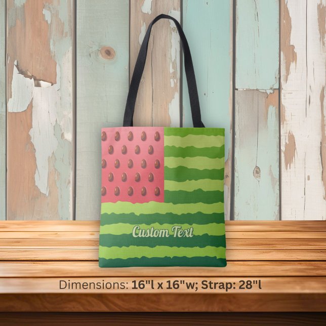 Bolsa Tote Bandeira de Melancia (Criador carregado)