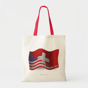 Bolsa Tote Bandeira de ondulação Suíço-Americana