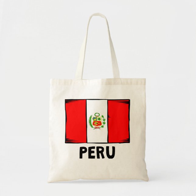 Bolsa Tote Bandeira de Peru (Frente)