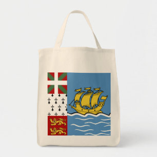 Bolsa Tote Bandeira de Pierre e Miquelon santo