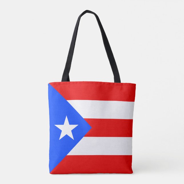 Bolsa Tote Bandeira de Porto Rico (Verso)