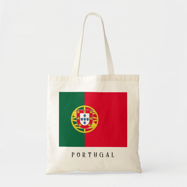 Bolsa Tote Bandeira de Portugal para feriado no Dia de Portug (Frente)