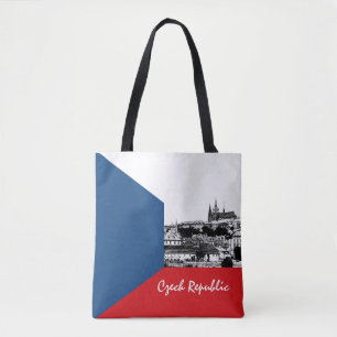 Bolsa Tote Bandeira de Praga e República Checa - histórica 