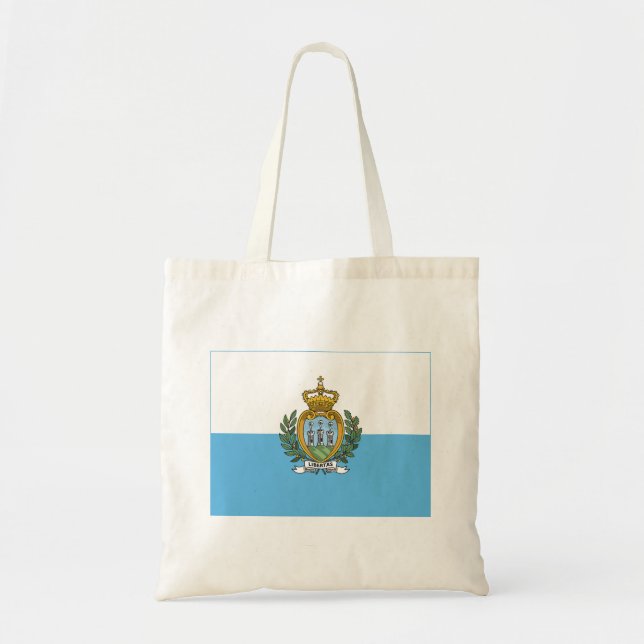 Bolsa Tote Bandeira de São Marinho (Frente)